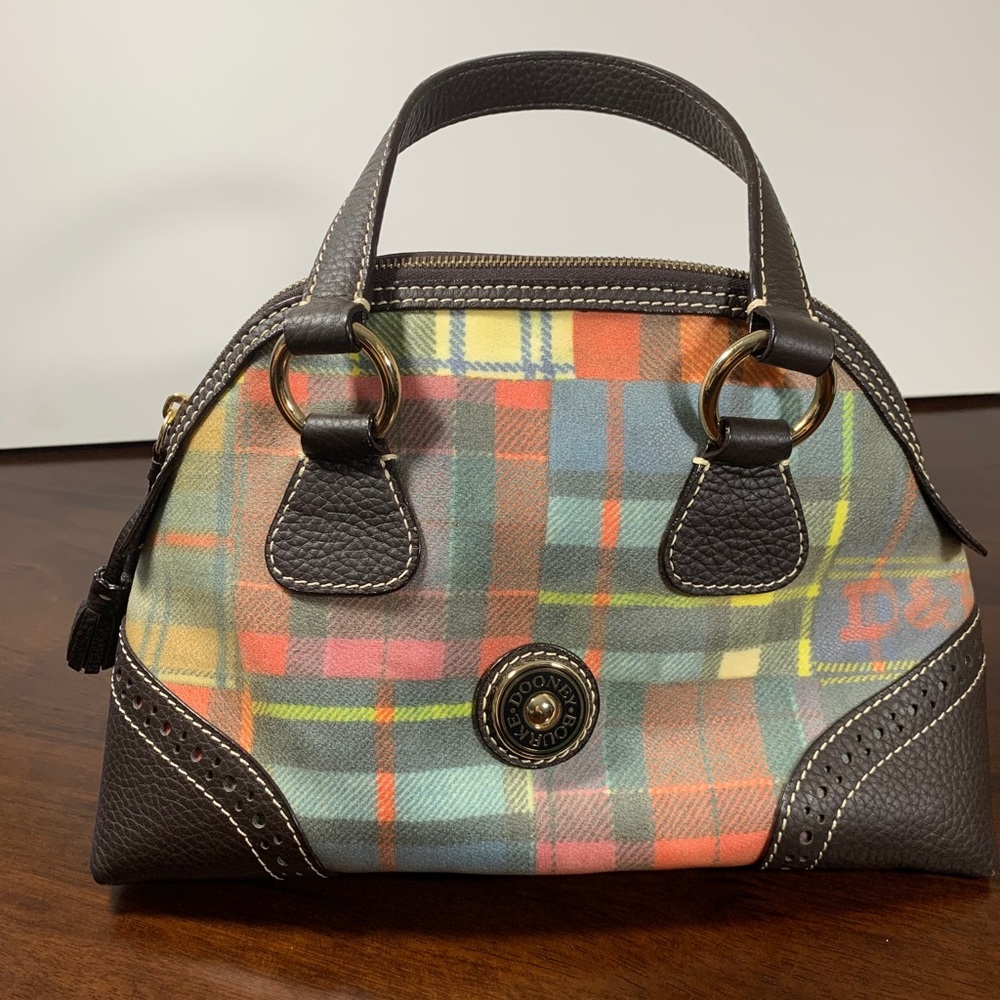 Dooney & Bourke Plaid Purse Tassels